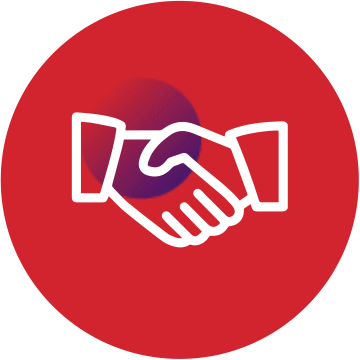 Business partners shaking hands, finalizing a sub-dealer agreement with AllianceTel for a new Metro by T-Mobile store.